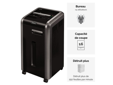 Fellowes Destructeur de documents Powershred 225Mi, fiche CH