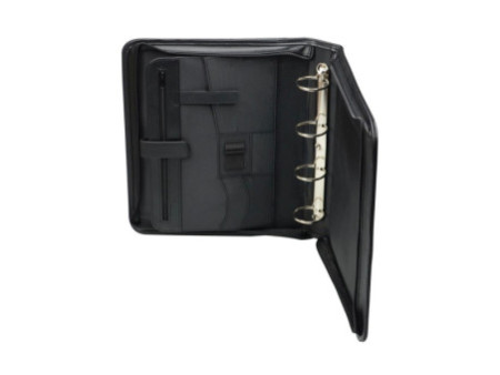 Alassio Serviette classeur 'RIMINI', A4, similicuir, noir