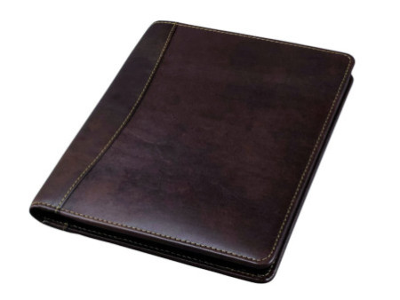 Alassio Conférencier 'MONACO', A5, cuir, marron foncé