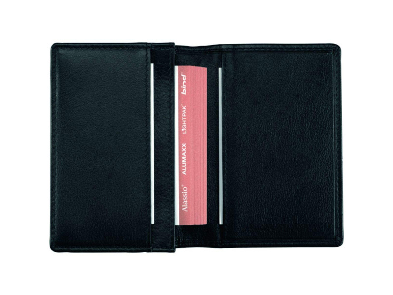 Alassio Etui pour cartes de visite, cuir, noir