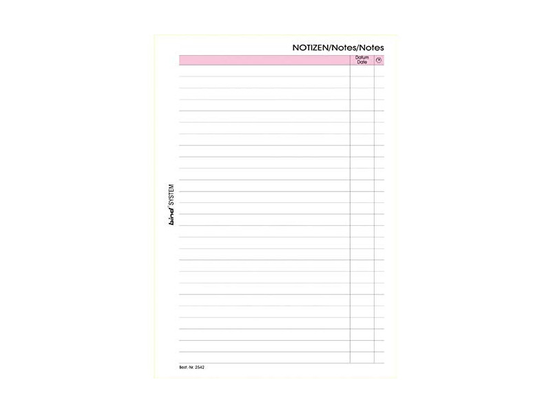 bind Fiche de rechange pour notes Manager, A6, quadrillé