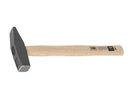 Bradas Marteau de serrurier, 500 g, avec manche en bois