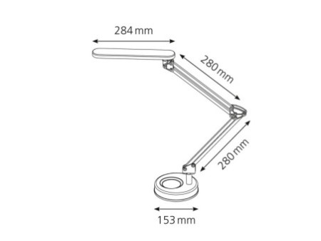 Hansa Lampe de bureau à LED 4 Stars, avec socle, noir