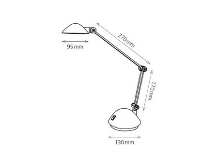 Hansa Lampe de bureau à LED Space, argent satiné