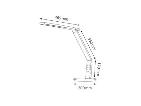Hansa Lampe de bureau à LED Vario Plus, argent