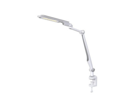 Hansa Lampe de bureau à LED Multiflex, pince & socle, argent