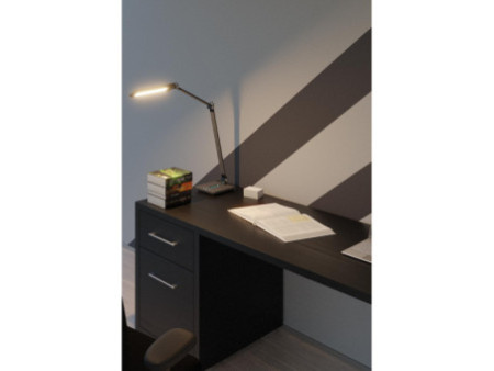 Hansa Lampe de bureau à LED 'Wave', socle, gris métallique