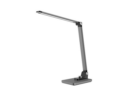 Hansa Lampe de bureau à LED 'Breeze', socle, gris métallique