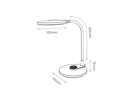 Hansa Lampe de bureau/murale à LED Horizon, noir