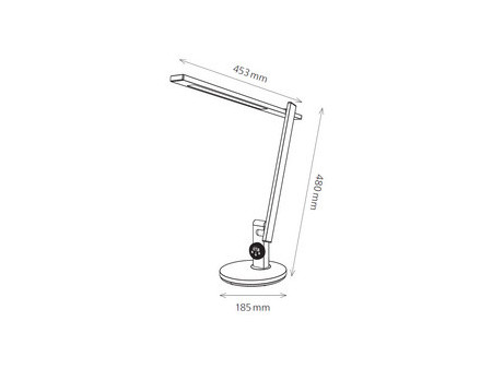 Hansa Lampe de bureau à LED Beam, pied, gris foncé