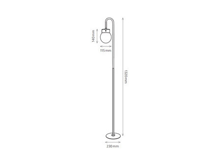 Hansa Lampadaire à LED rechargeable Flare bubble, blanc mat