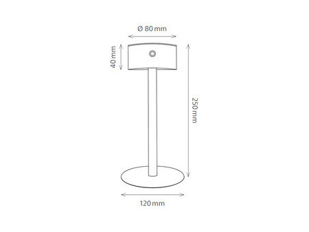 Hansa Lampe de bureau à LED rechargeable Flare ombre, blanc