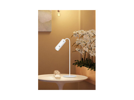 Hansa Lampe de bureau à LED rechargeable Flare spot, blanc