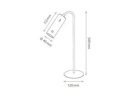 Hansa Lampe de bureau à LED rechargeable Flare spot, blanc