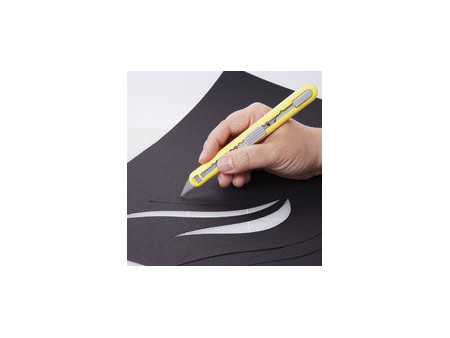 NT Cutter A553P, boîtier en plastique, jaune
