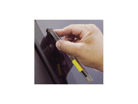 NT Cutter STL-ONE, boîtier en aluminium, 9 mm, argent/jaune