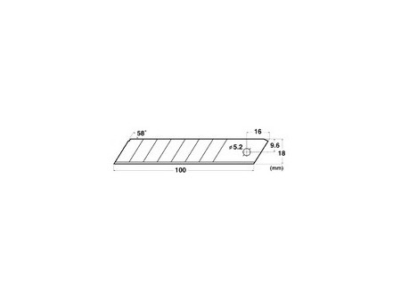 NT Cutter Lame de rechange BL-2300, Largeur: 18 mm, argent