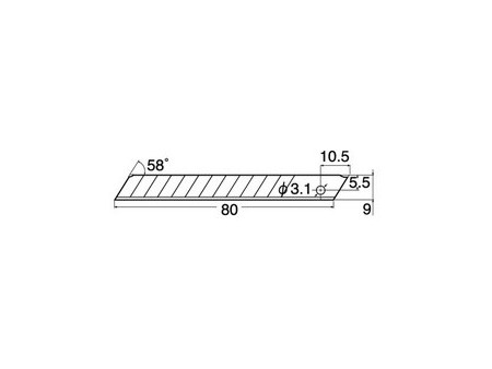 NT Cutter Lame de rechange BA-300, largeur: 9 mm, argent