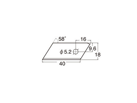 NT Cutter Lame de rechange BSC-21P, largeur: 60 mm