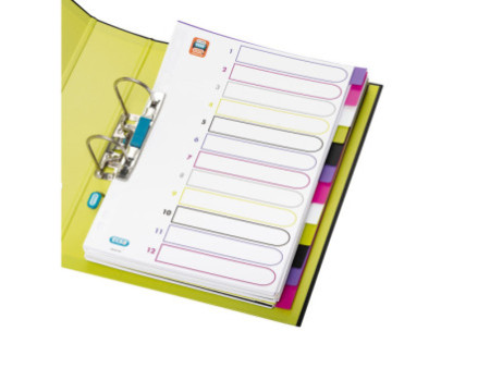 Oxford Intercalaires en plastique myColour, A4, 12 touches