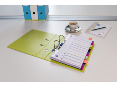 Oxford Intercalaires en plastique myColour, A4, 12 touches
