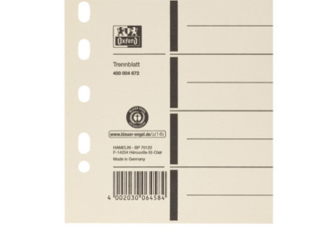 ELBA Intercalaires avec perforation, format A4 extra large
