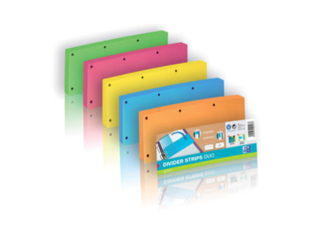 Oxford Intercalaires Duo, en carton, 240 x 105 mm, bleu