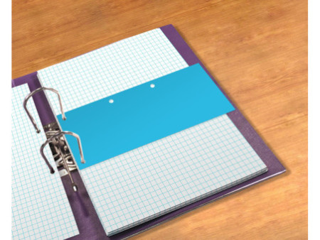 Oxford Intercalaires Duo, en carton, 240 x 105 mm, bleu
