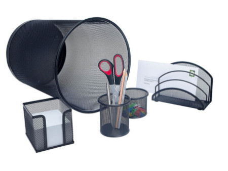 WEDO Bloc cube avec boîtier 'Office', fil métallique, noir