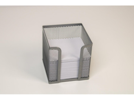 WEDO Bloc cube avec boîtier 'Office', fil métallique, argent