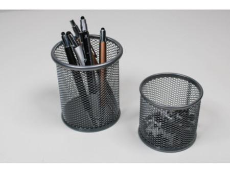 WEDO Set de pots à crayons Office, argent, en fil de fer
