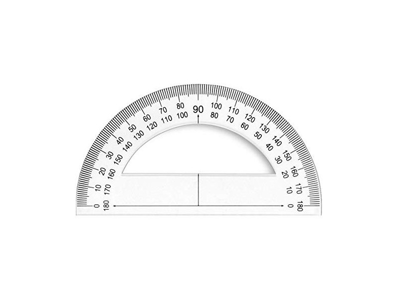 Wonday Rapporteur 180 degrés, en plastique, 120 mm