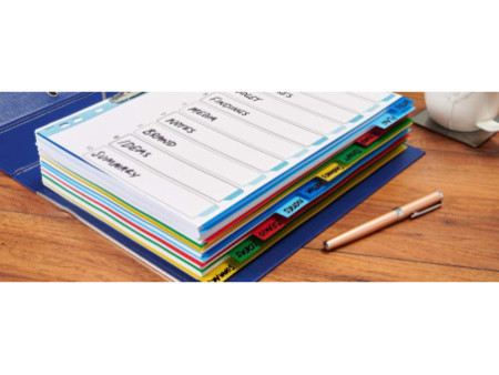 Oxford Intercalaires en carton, uni, format A4, couleur, 10