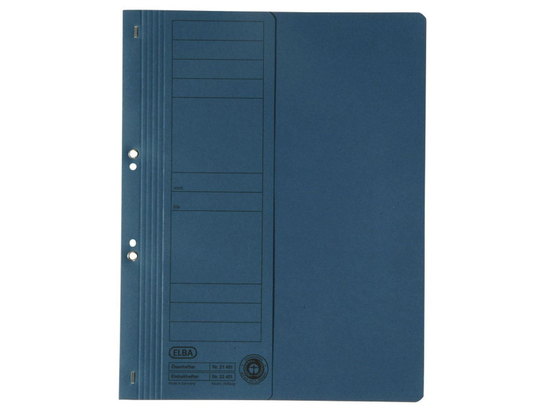 ELBA Chemise à oeillets en carton, bleu, classement
