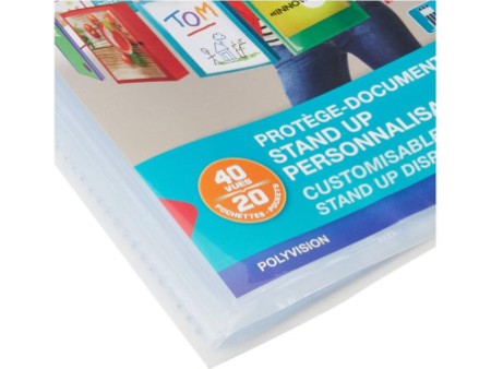 Oxford Protège-documents POLYVISION, 40 pochettes, incolore