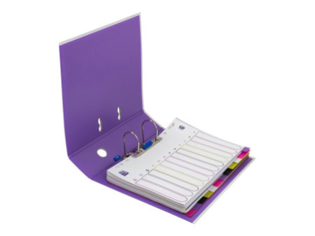 Oxford Classeur myColour, dos 80 mm, blanc/violet