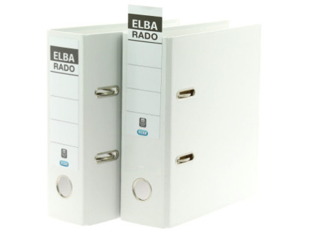 ELBA classeur rado plast, format A5 haut, dos: 75 mm, blanc