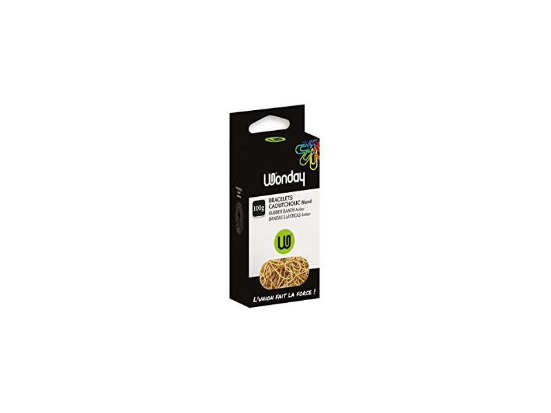 Wonday Bracelets caoutchouc, nature, 120 mm, carton de 100 g