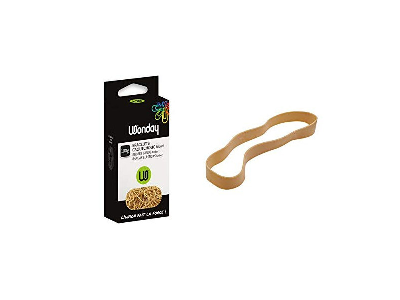 Wonday Bracelets caoutchouc, 120 x 10 mm, 100 g, nature