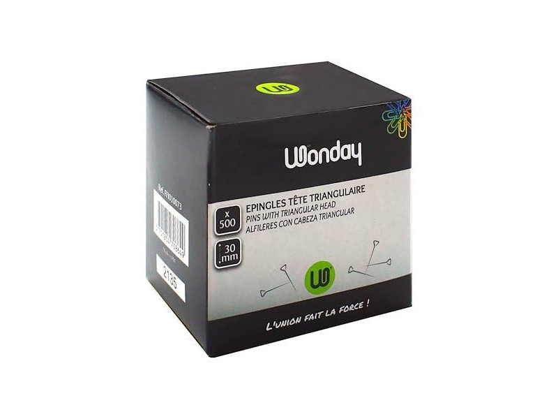 Wonday Epingle avec tête triangulaire, acier nickelé