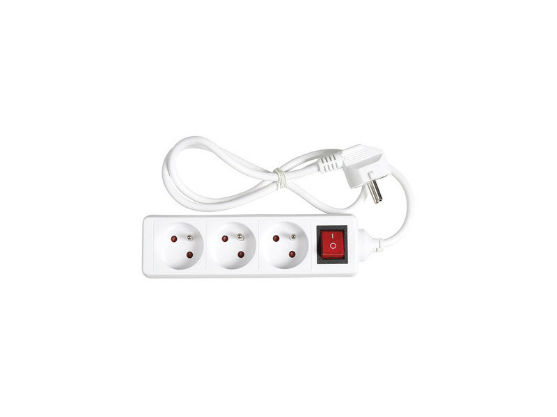 Wonday Prolongateur multiprise, 3 prises, blanc