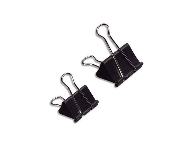 Wonday Pince double clip, (L)19 mm, écartement 6 mm, noir
