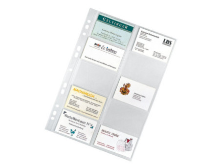 Oxford pochette pour cartes de visite,format A4, PP, 0,09 mm