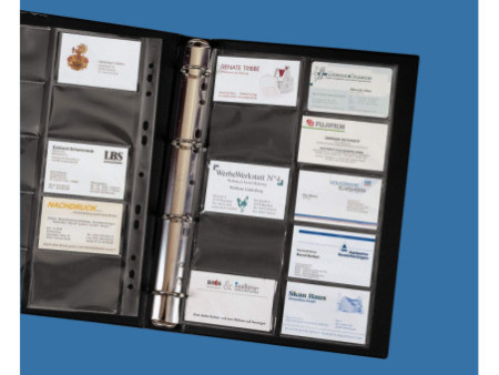Oxford pochette pour cartes de visite,format A4, PP, 0,09 mm