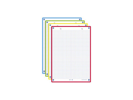 Oxford Fiches bristol REVISION 2.0, A6, bord de couleur