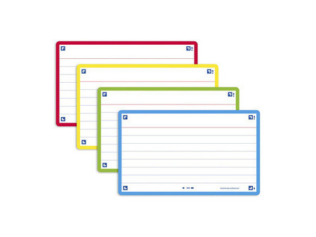 Oxford Fiches bristol FLASH 2.0, A7, bord de couleur