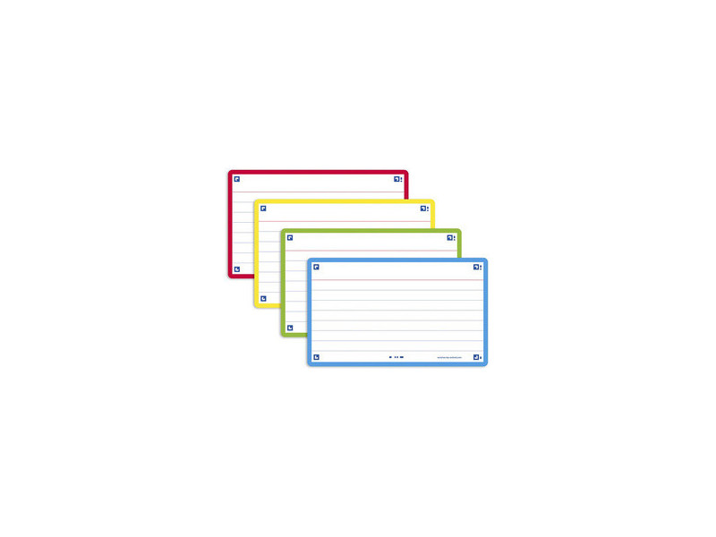 Oxford Fiches bristol FLASH 2.0, A7, bord de couleur