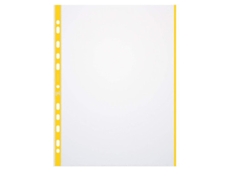 Oxford Pochettes perforées A4 avec bande colorée, PP, 0,09 m
