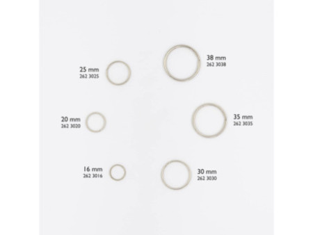 WEDO Anneaux porte-clés en métal, diamètre: 20 mm