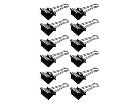 MAUL Pince double clip 213, noir, (L)25 mm, écartement: 9 mm